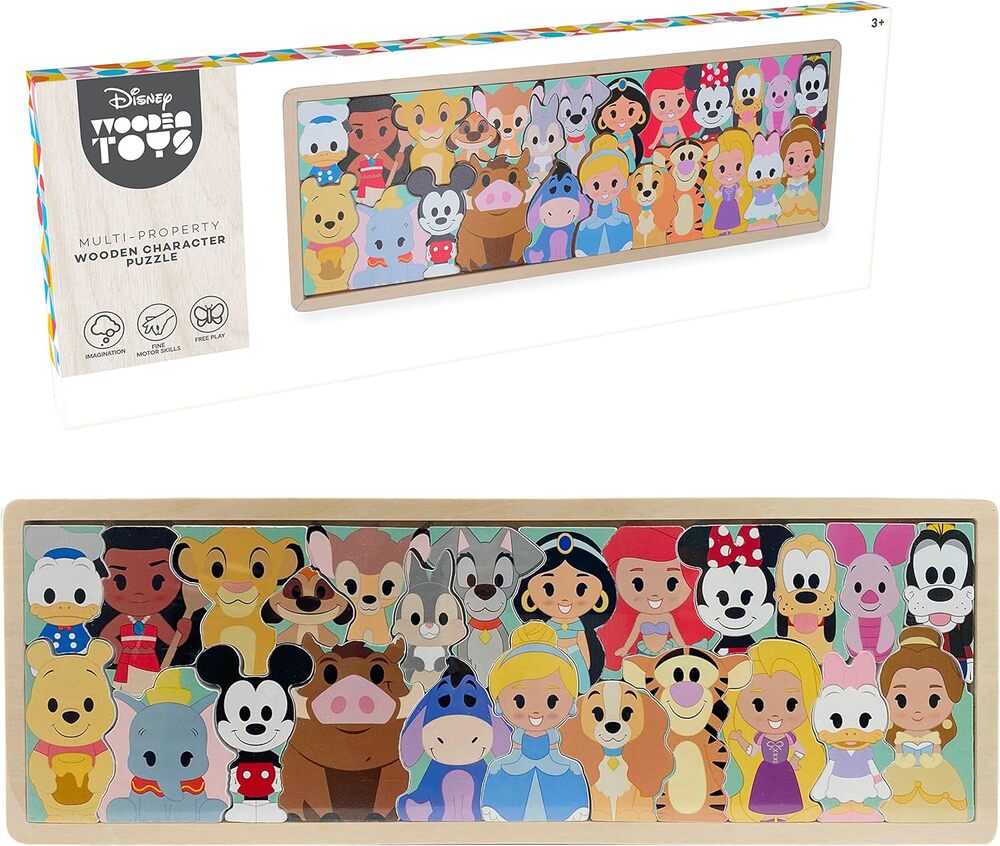 ディズニー 木製 キャラクター パズル 25ピース 公式ライセンス 子供 おもちゃ 並行輸入品