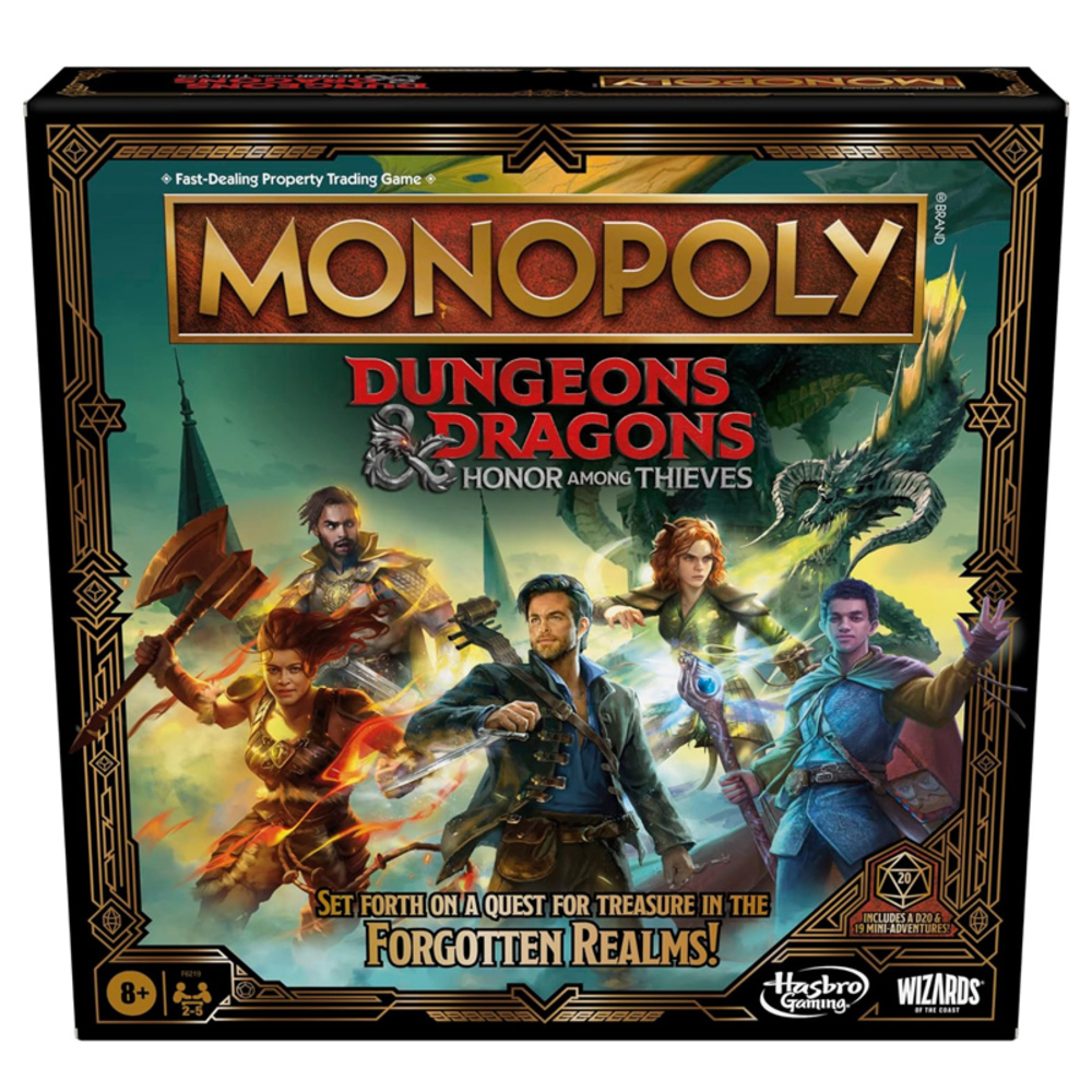 Monopoly モノポリー ダンジョンズ&ドラゴンズ 泥棒たちの名誉ゲーム D&D ボードゲーム ファミリーゲーム トークン付き 2～5人用