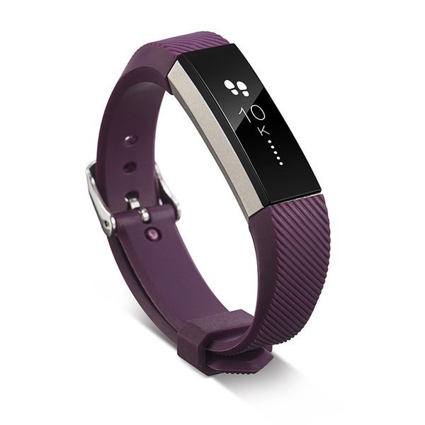 11色 シリコンウォッチバンド Fitbitアルタ HRスマートリストバンドウォッチ 交換 リストバンド シリコン ストラップ | バリエーション:濃紫