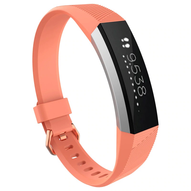  12色 シリコン時計バンド 交換 FitbitアルタHR リストバンド シリコンストラップ クラスプ スマートリストバンド時計  | バリエーション:オレンジ