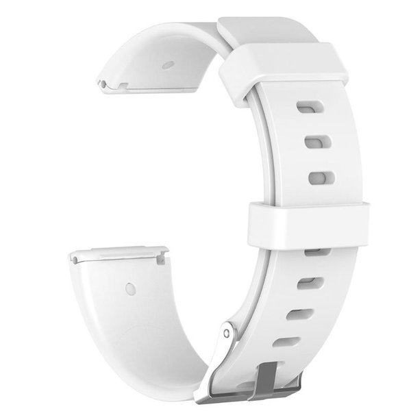 Fitbit Versa 交換ベルト シリコン スポーツリストバンド 腕時計 バンド ストラップ ブレスレット カラフル SLサイズ  | バリエーション:白-S