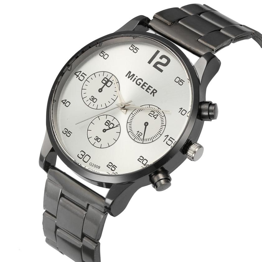 腕時計 メンズ ウォッチ ミリタリーウォッチ アーミー 高級ステンレス ビジネス クロック | 白