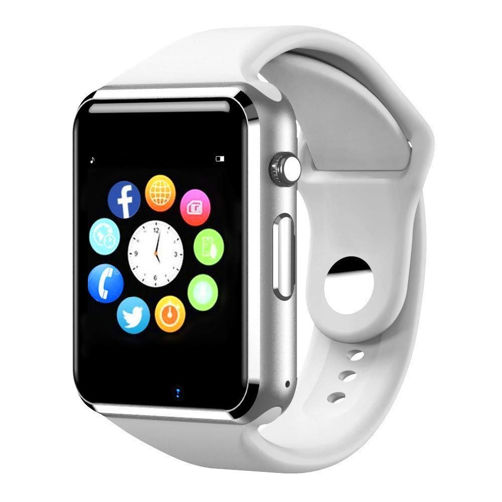 A1 スマートウォッチ Bluetooth搭載 多機能腕時計 スマートデジタル腕時計 Bluetooth | シルバーx白