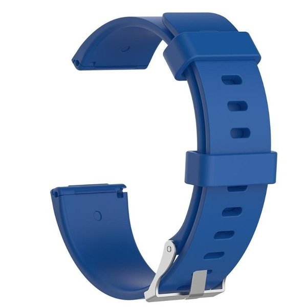 Fitbit 腕時計 交換ベルト 22㎜ 時計バンド ラバー シリコン スポーツ ストラップ ブレスレット カラフル | 青-L