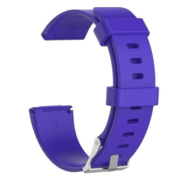 Fitbit 腕時計 交換ベルト 22㎜ 時計バンド ラバー シリコン スポーツ ストラップ ブレスレット カラフル | バリエーション:紫-L