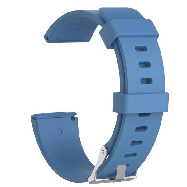 Fitbit 腕時計 交換ベルト 22㎜ 時計バンド ラバー シリコン スポーツ ストラップ ブレスレット カラフル | スチールブルー-S