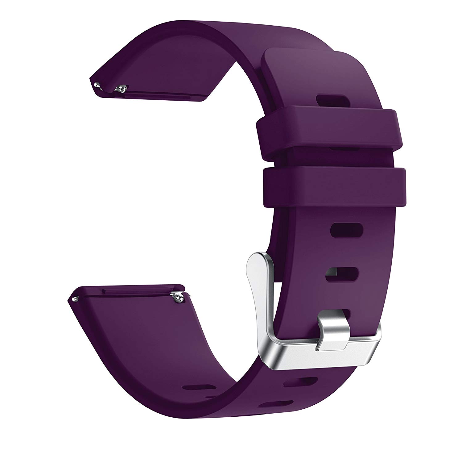 Fitbit Versa 交換ベルト シリコン スポーツリストバンド 腕時計 バンド ストラップ ブレスレット カラフルなSLサイズ  | 濃紫-S