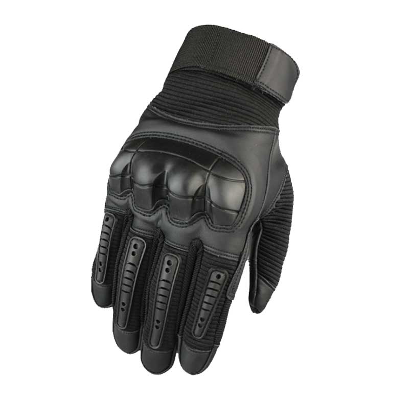 バイク 手袋 グローブ ナックルカップ 防風 保護 耐用 スマホ対応 滑り止め アウトドア 安全 | ブラック-M