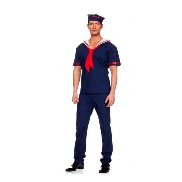 水兵 コスプレ セーラー 男性用 ハロウィン用 海軍 ポパイ 衣装 w1004 | XL