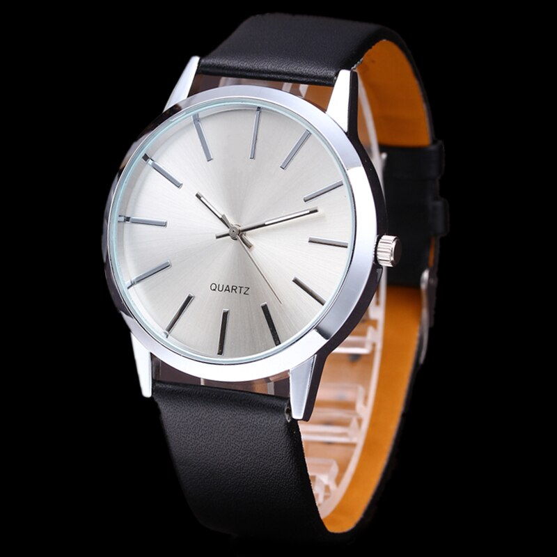 だま屋 / 腕時計 メンズ シンプル ビジネス ファッション時計 クォーツ腕時計 男性 レザー 父の日 ギフト | 銀×茶色