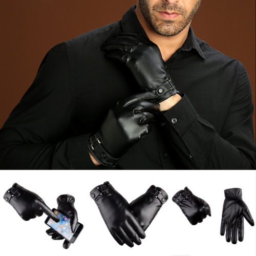 プラスベルベット メンズ シープスキン手袋 ファッション 女性 防風手袋 秋冬ミットネス | ブラック