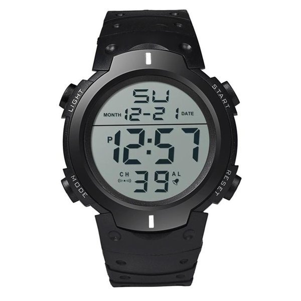 メンズ LCD デジタル 腕時計 ストップウォッチ | バリエーション:白