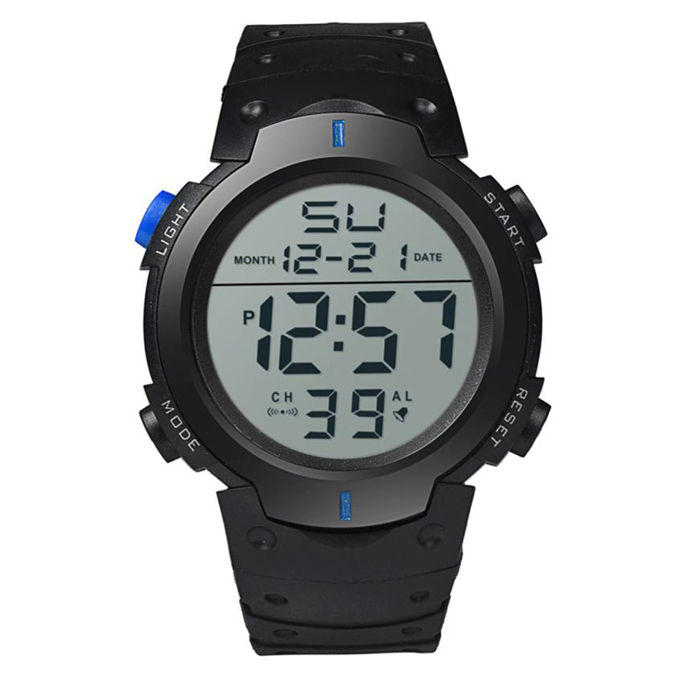 メンズ LCD デジタル 腕時計 ストップウォッチ | バリエーション:青