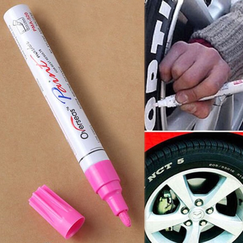 タッチ アップ タイヤ マーカー カー ペイント ペン スクラッチ 修理 | ピンク