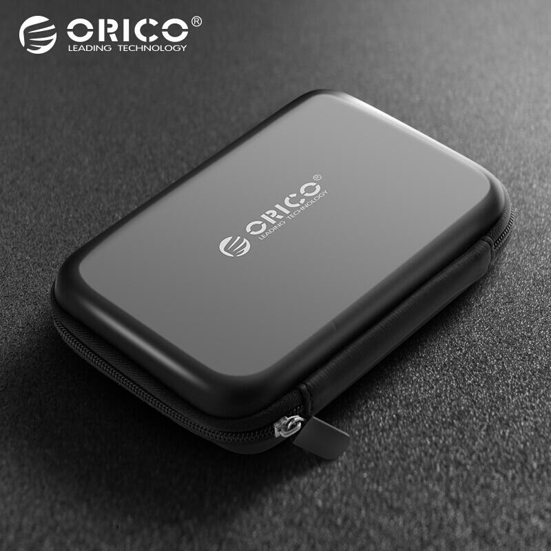 オリコ 2.5 HDD ケース 保護のためのシーゲイトサムスン WD ハードドライブ USB ケーブル充電器外部ハードディスクポーチケース  | 黒