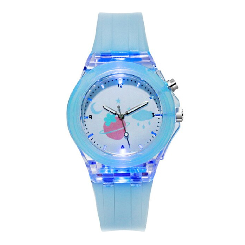 蛍光腕時計 ナイトイルミネーション 子供向け腕時計 かわいいイラストの時計 チャイルドギフト|腕時計 | フルーツブルー