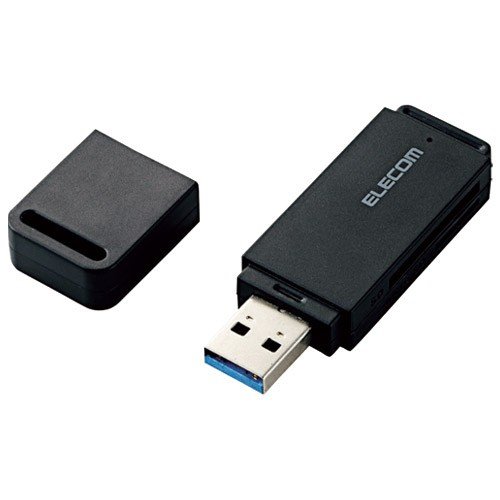 エレコム MR3-D011BK USB3.0対応メモリカードリーダ スティックタイプ SDカードリーダー MicroSD カメラ 写真 データ超高速転送 | ブラック
