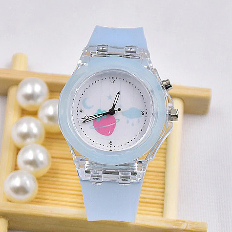 ルミナスウォッチ レディース腕時計 かわいいシリコンバンドの時計 シンプルな小さなダイヤルクォーツ 時計|腕時計 | 水色