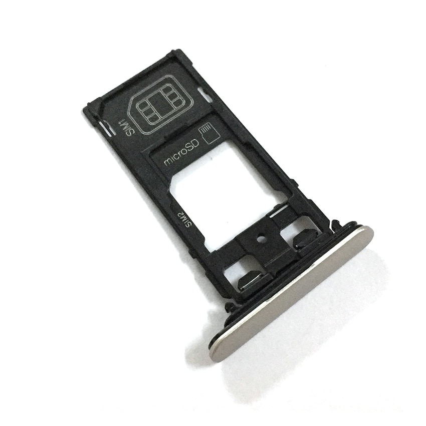 ソニー Sony Xperia XZS SIM シム カード トレイ スロット ホルダー アダプター ソケット 修理 部品 SD | 銀