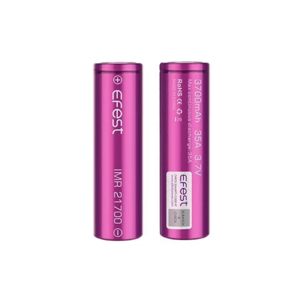 充電池 イーフェスト Efest IMR 21700 バッテリー 2本1組 3700mAh 35A 3.7V フラットトップ