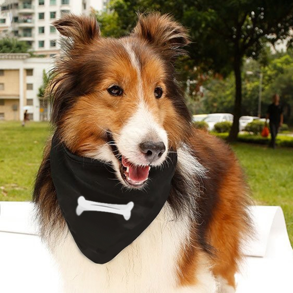 ペット用 バンダナ 骨 可愛い 大型犬 中型犬 ハロウィン スケルトン コスプレ 衣装 スカーフ | 犬用