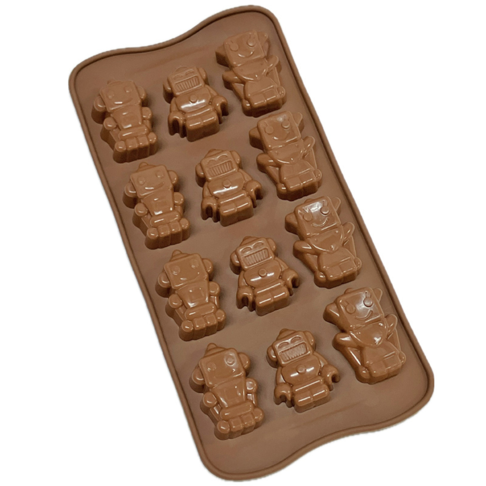 チョコレート モールド ロボット  お菓子 グミ 石鹸 石けん 形作り ゼリー シリコンプレート ケーキ バレンタイン