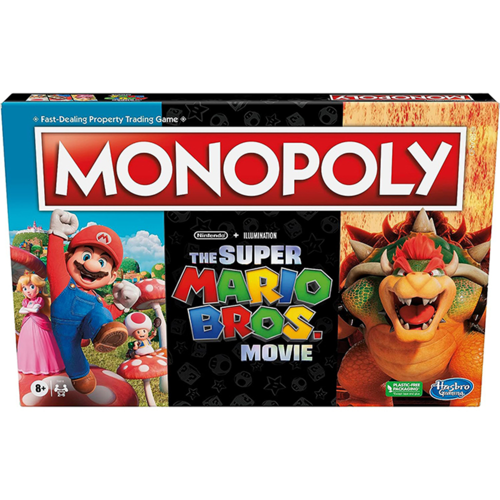 Monopoly モノポリー スーパーマリオブラザーズ ムービーエディション キッズ ボードゲーム ファミリーゲーム トークン付き 2~6人用