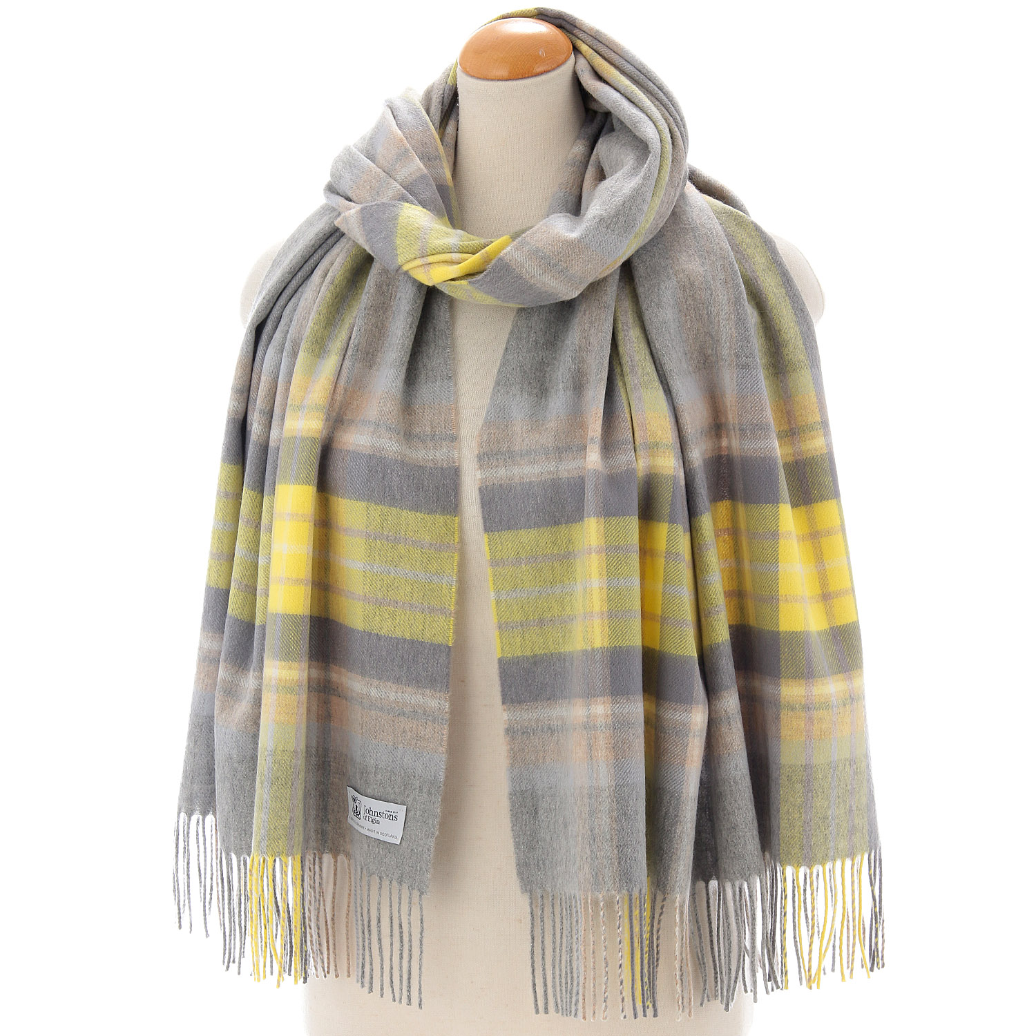 ジョンストンズ カシミヤストール（チェック） - 画像5