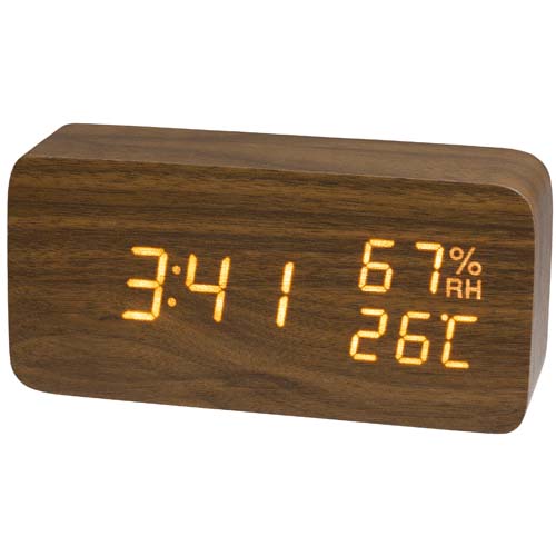 ウッドLED時計M