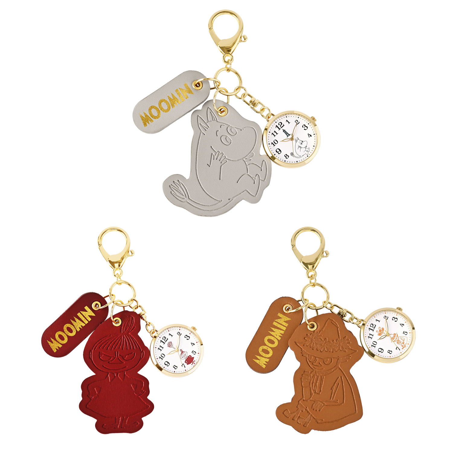 MOOMIN 型押しレザーチャーム