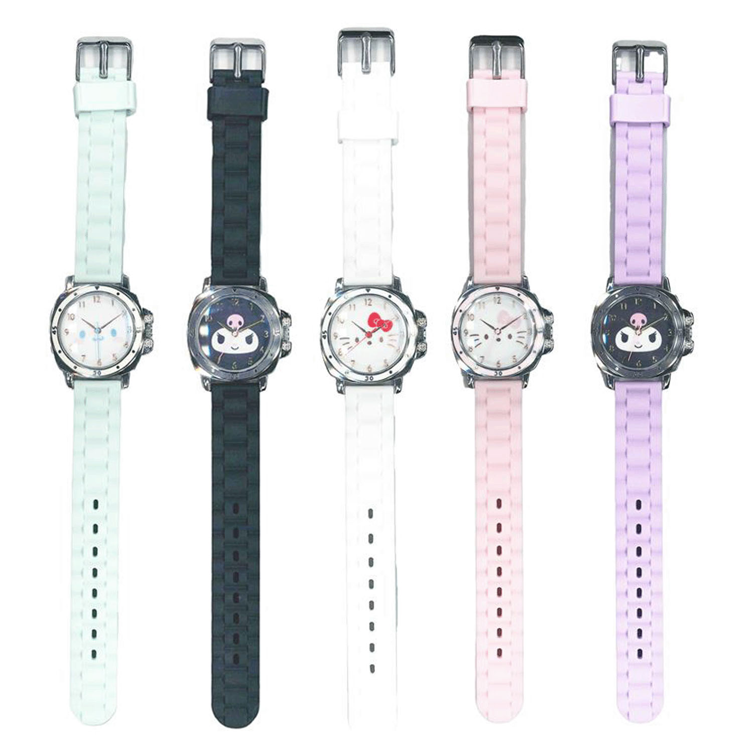 サンリオ ビックフェイスシリコンベルト腕時計