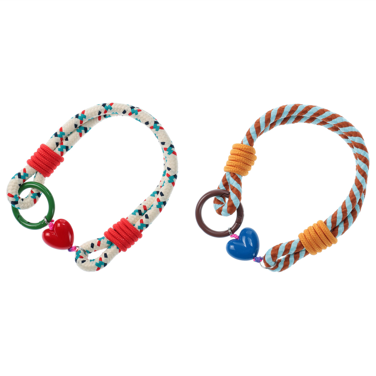 ハート付きロープストラップチャーム