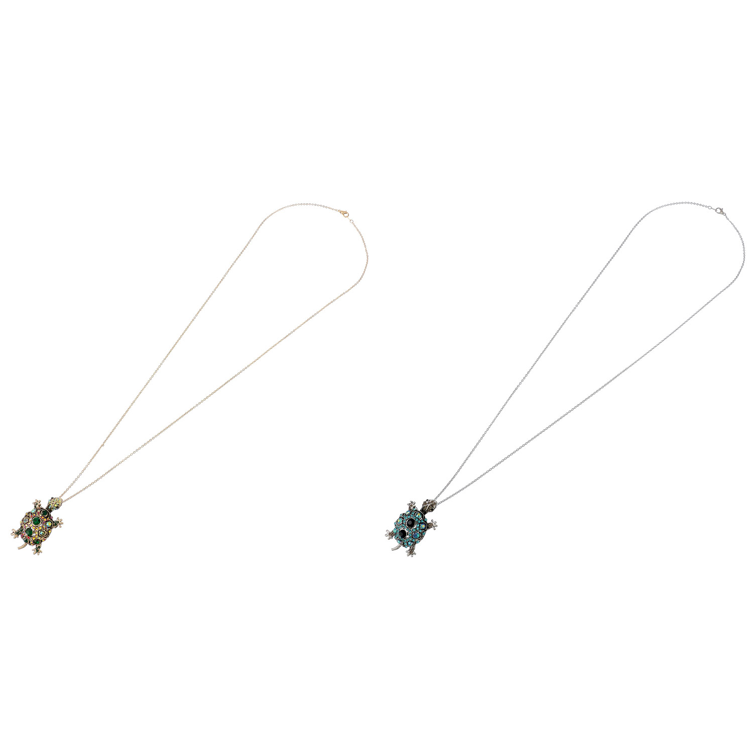 亀ブローチネックレス