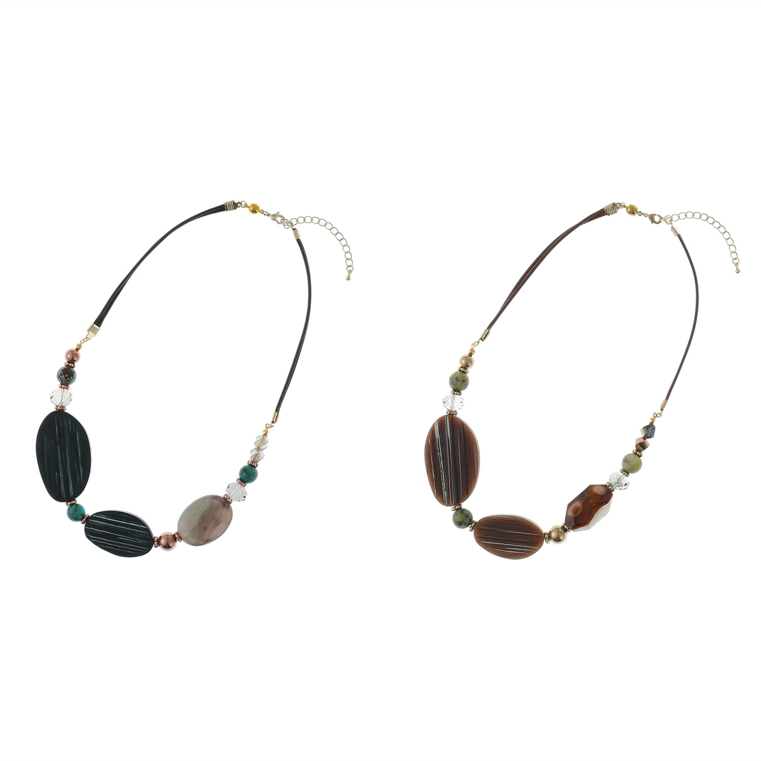 異素材MIXネックレス