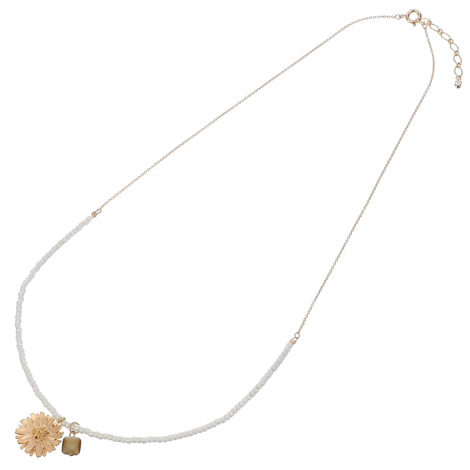 花語り ガーベラビーズネックレス