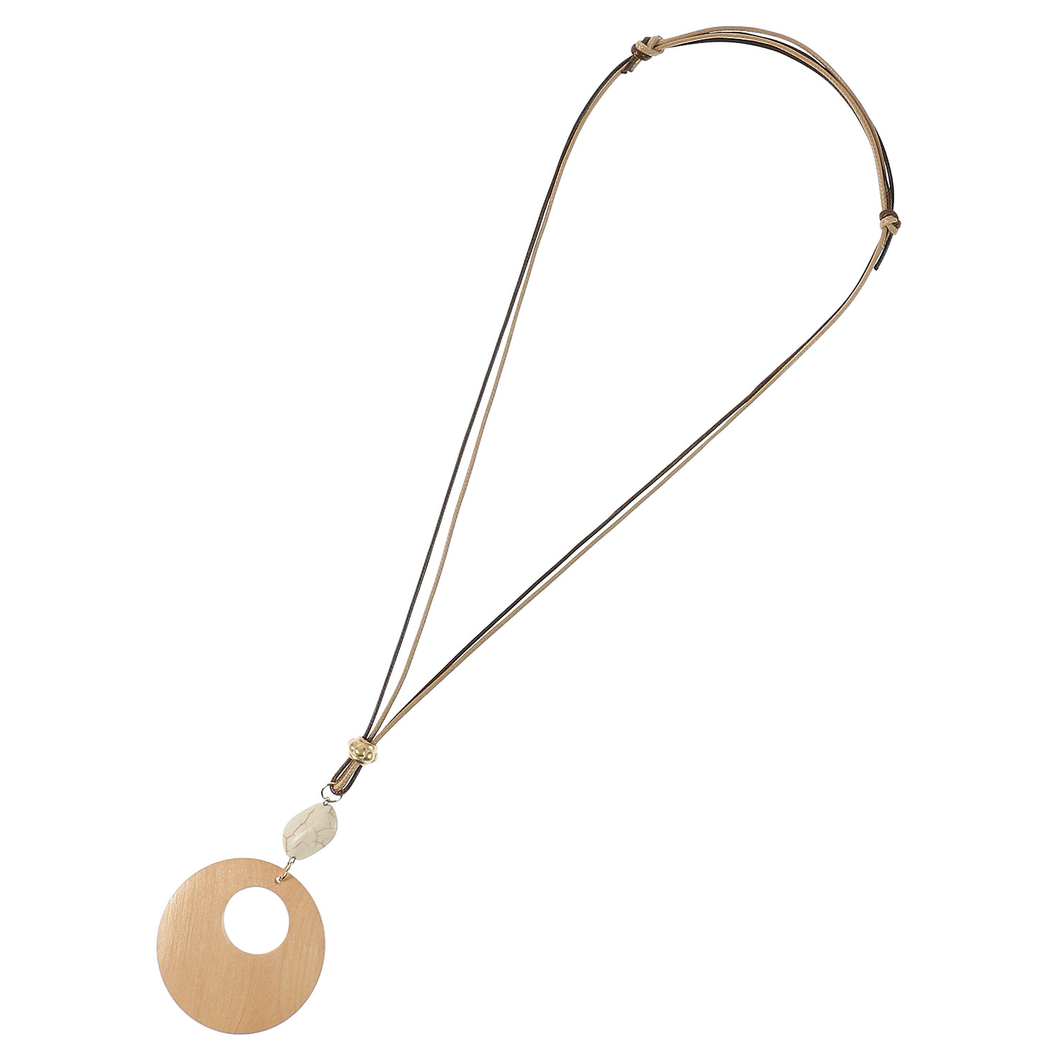 サークルウッドネックレス