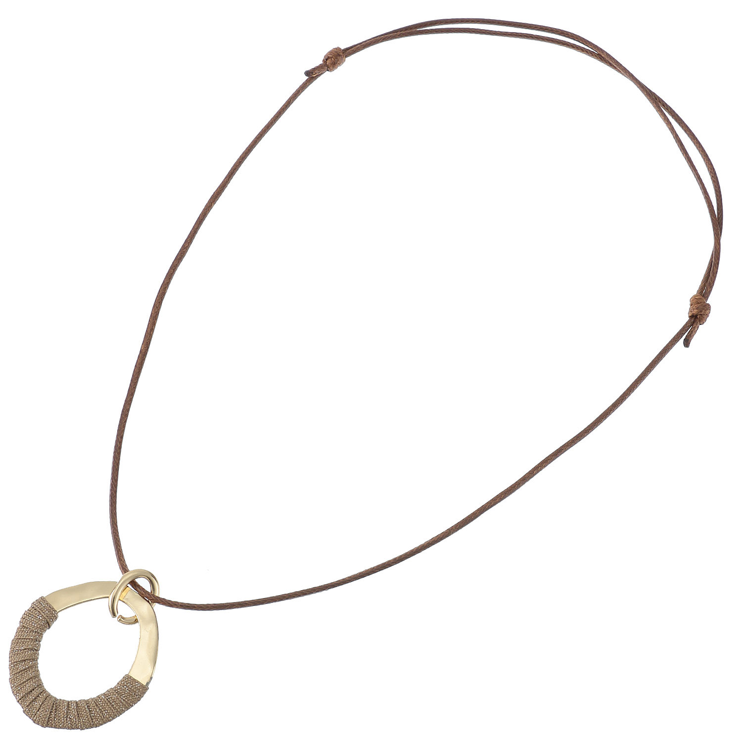 サークル紐ネックレス