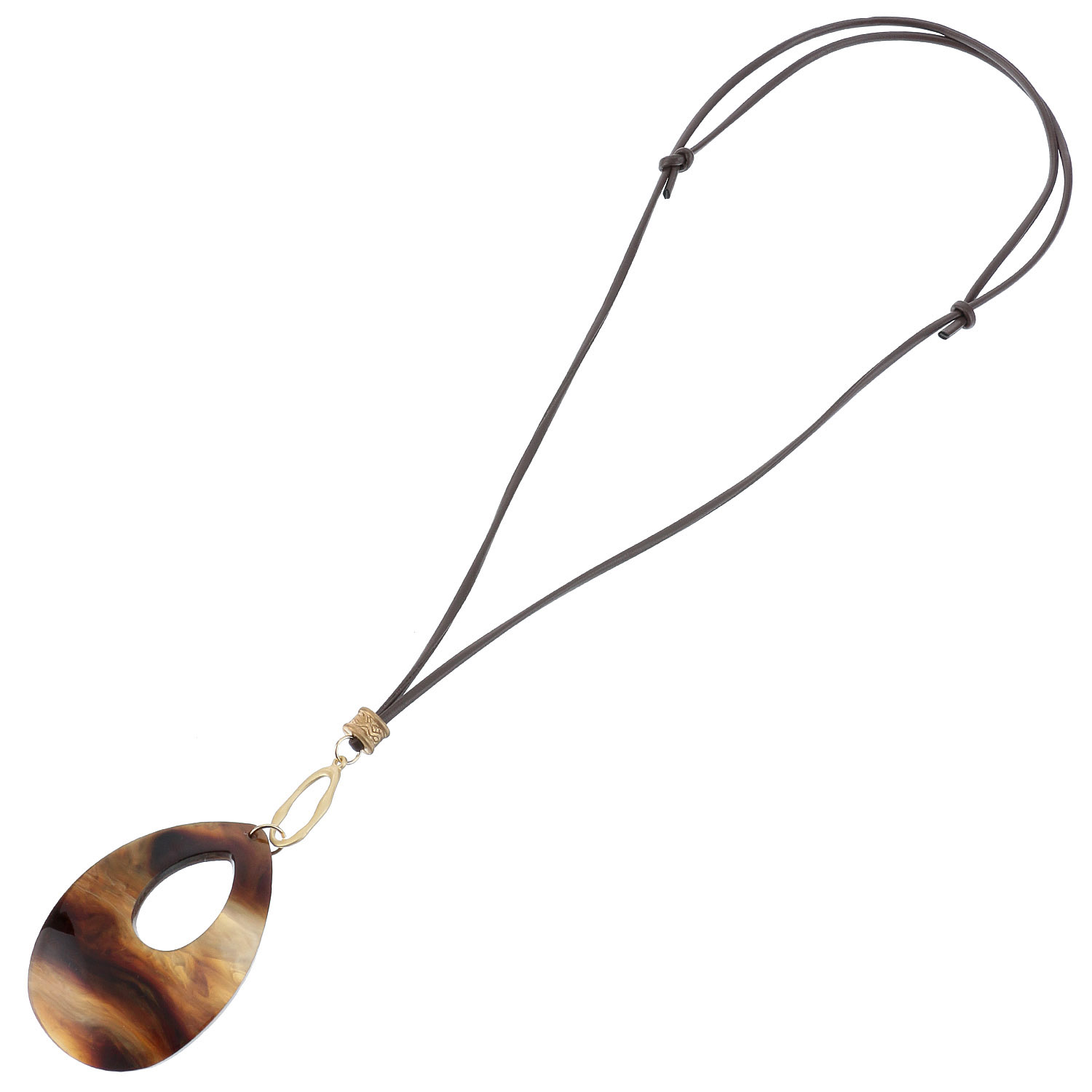 ドロップ型紐ネックレス