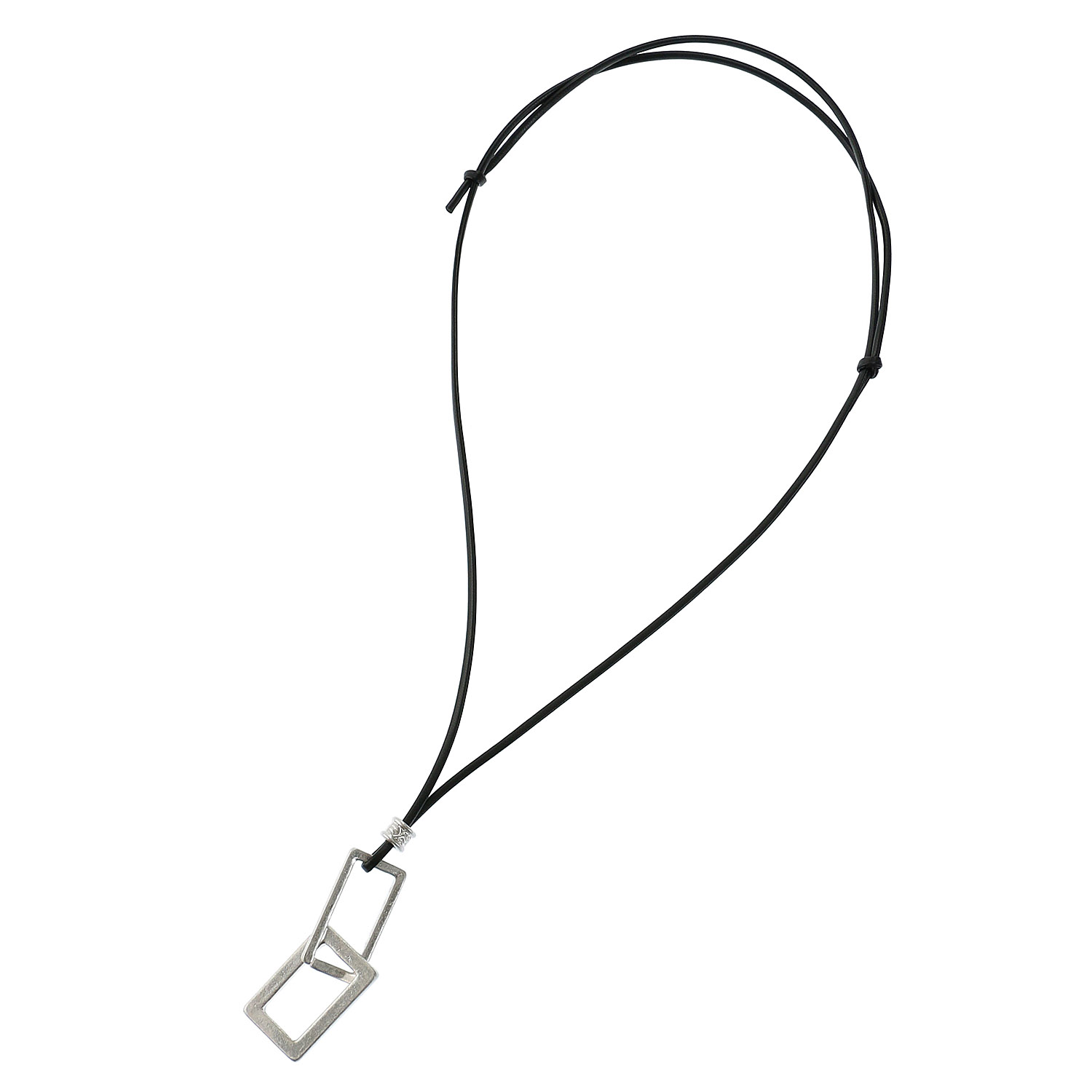 スクエアメタルネックレス