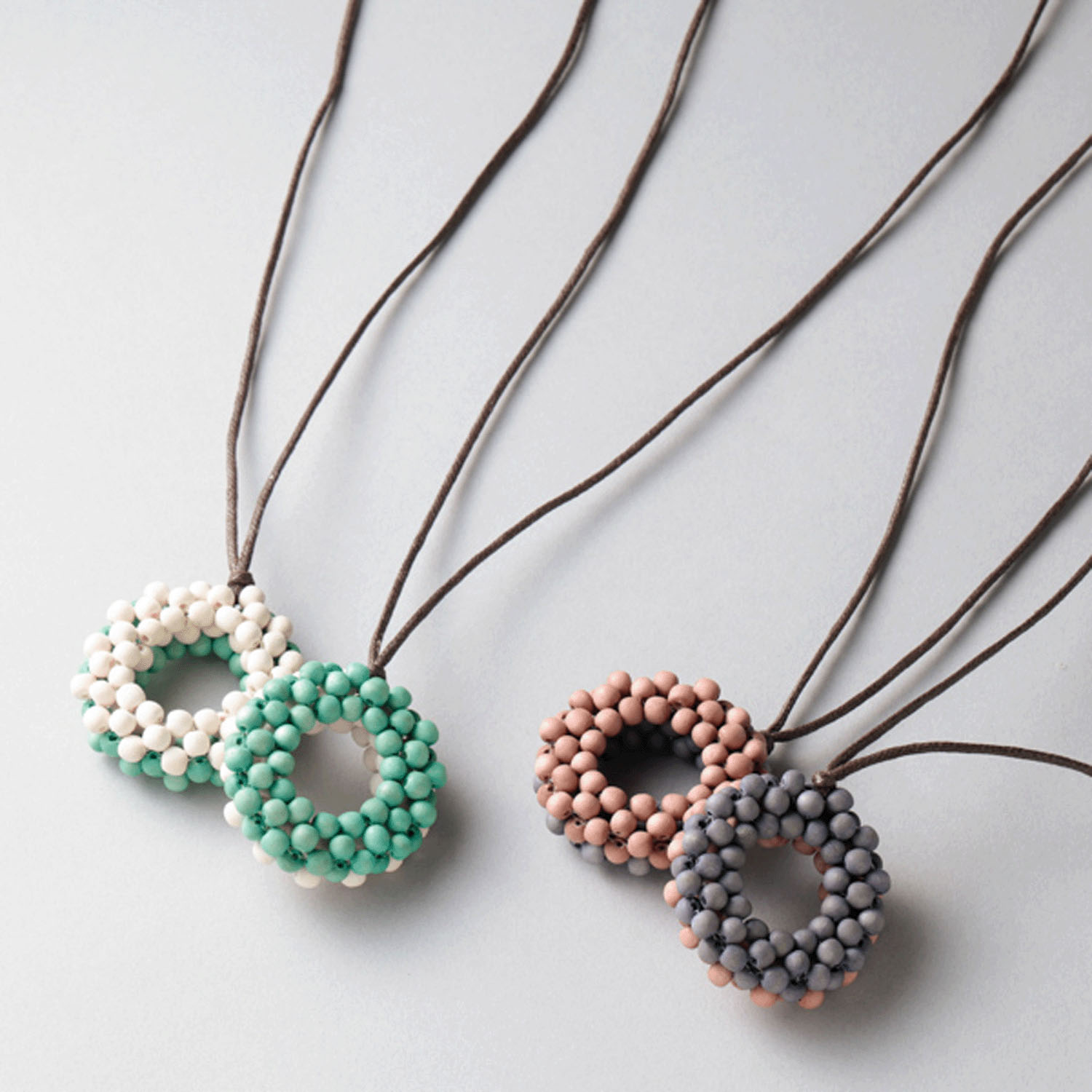 ウッドつぶドーナツネックレス