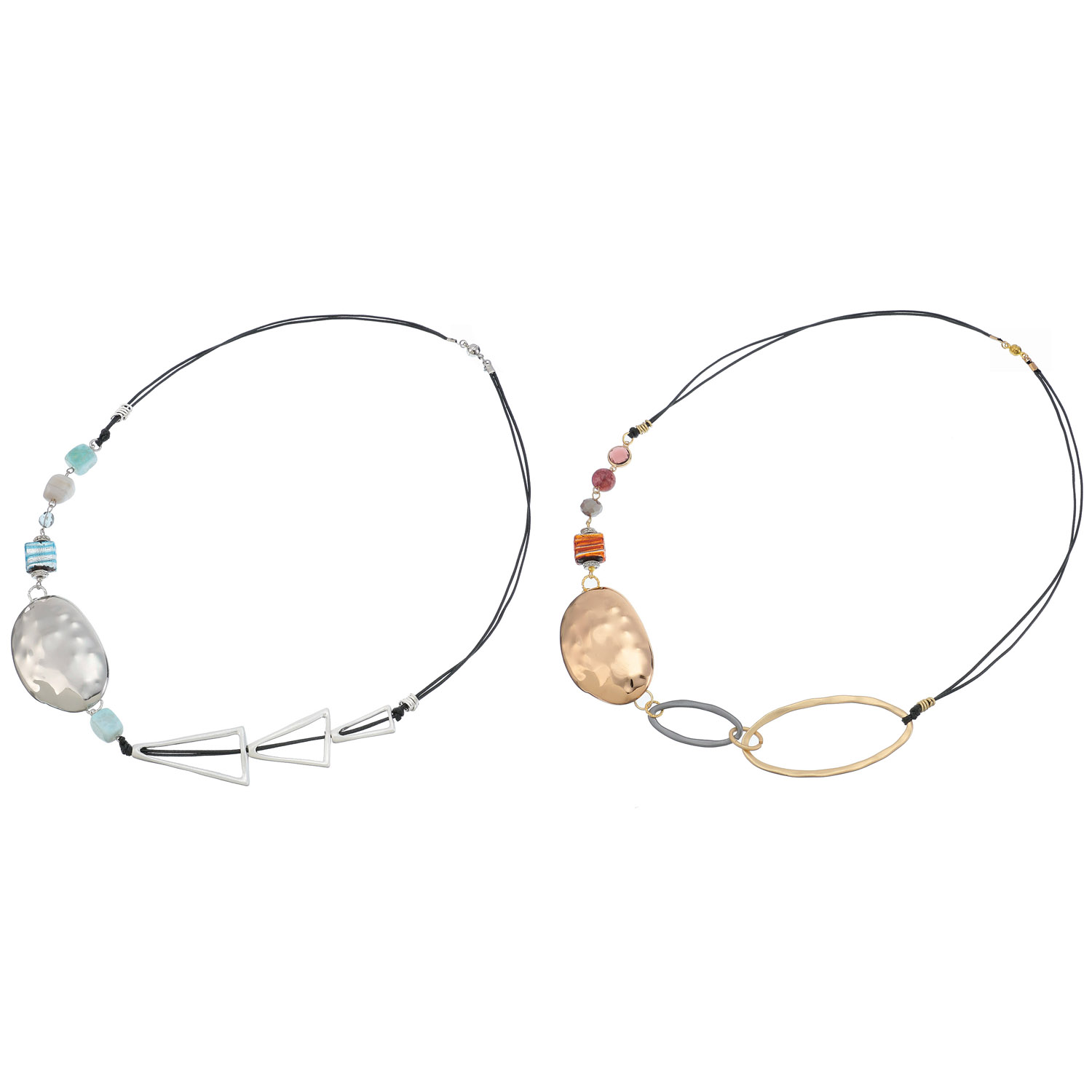 紐マグネットロングネックレス