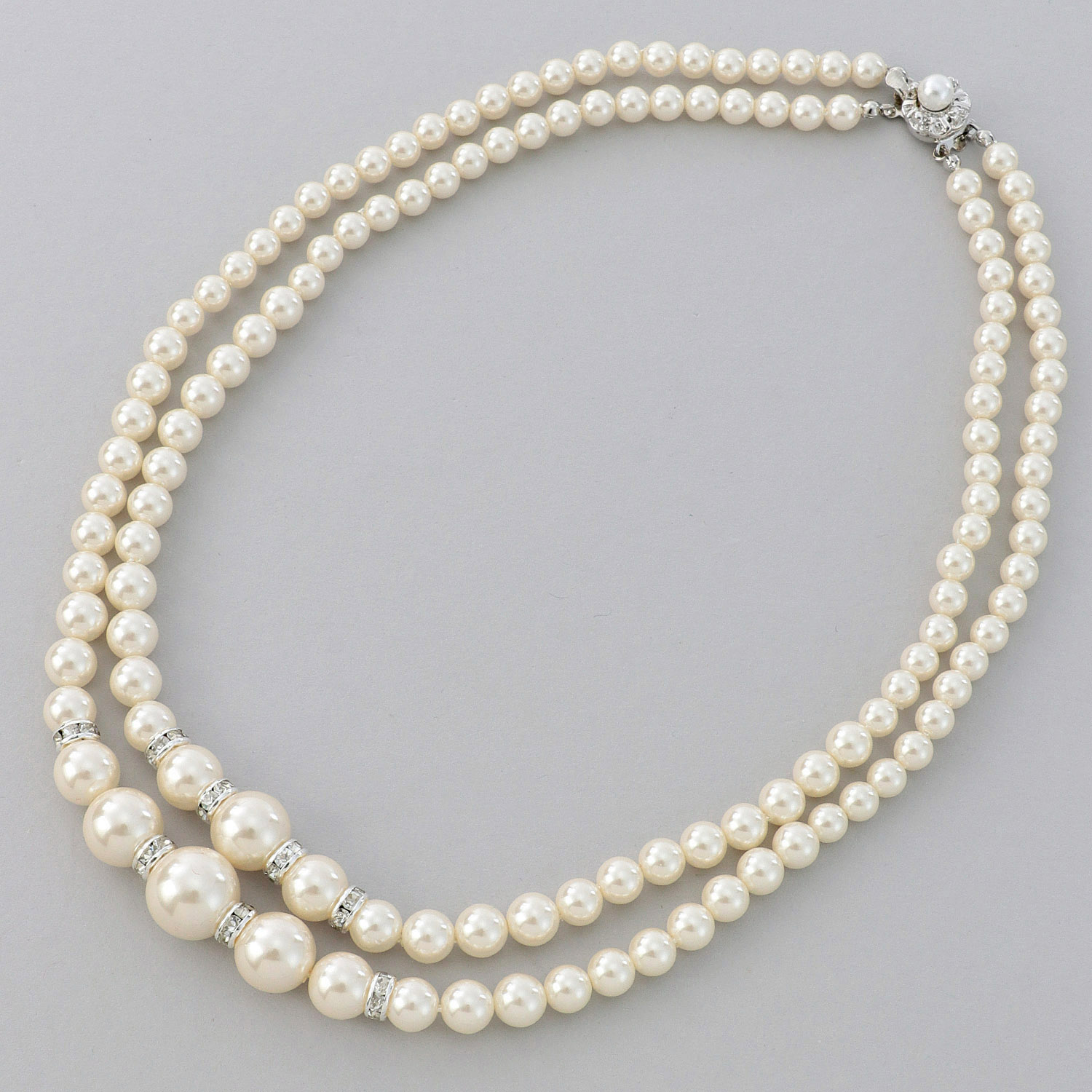 パール2連ネックレス