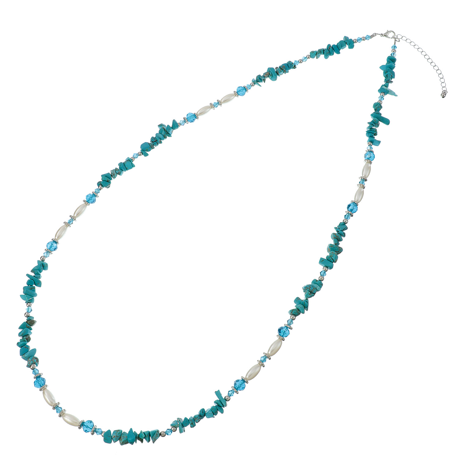 ターコイズカラーロングネックレス