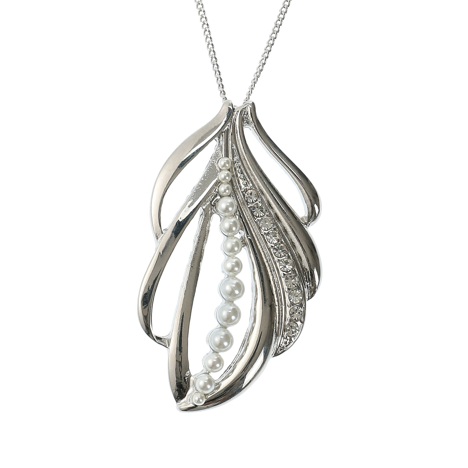 パールラインロングネックレス