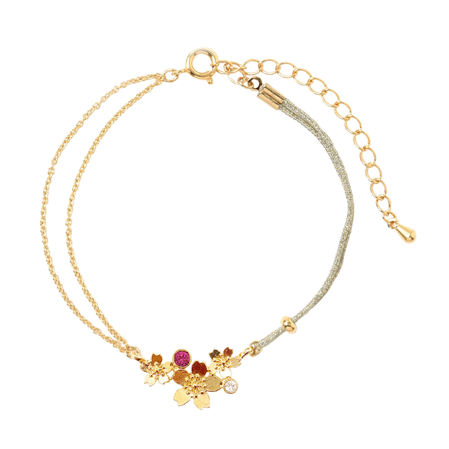 【00ー01は在庫限りで終了】静電気軽減 桜チャームブレス - 画像6