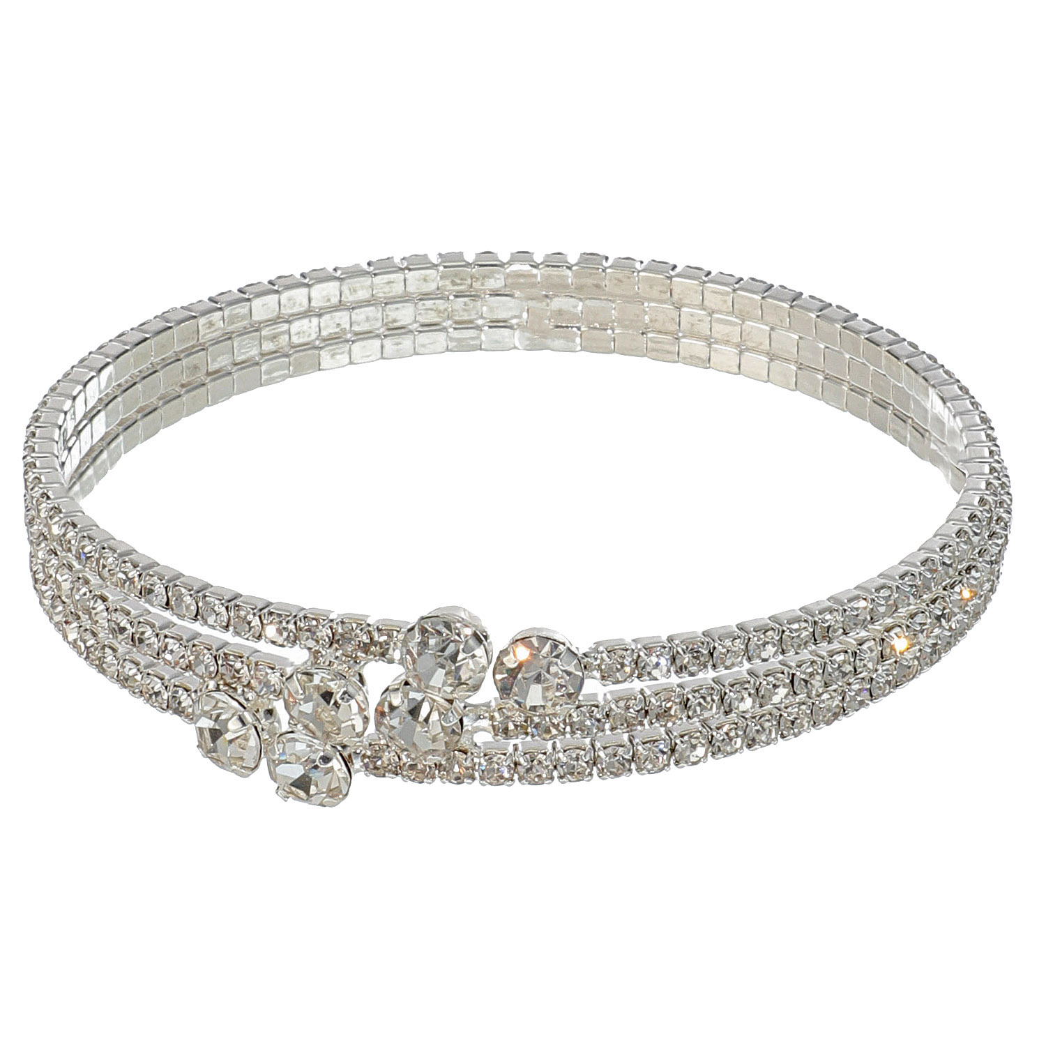 ビジューオープンバングル