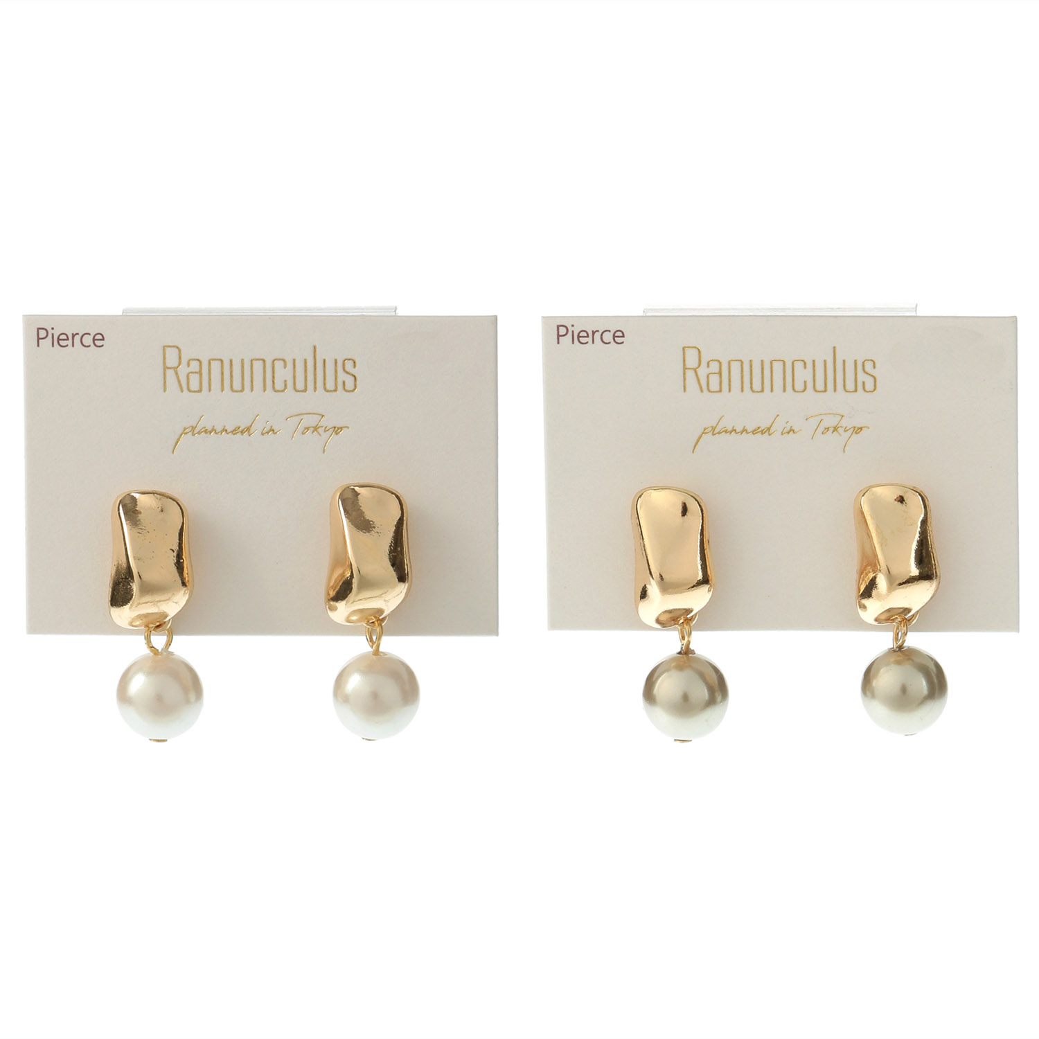 メタルカラーパールピアス