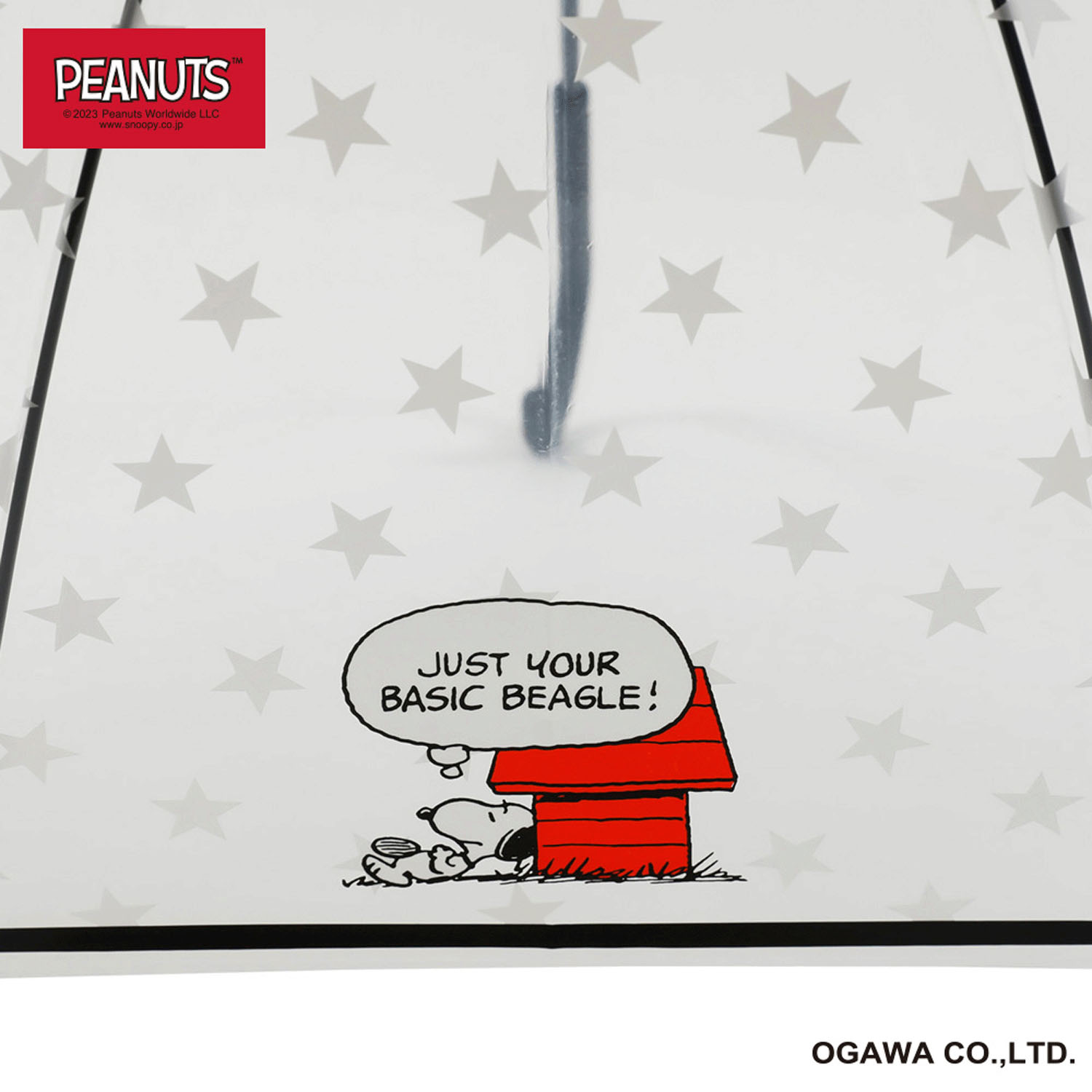 ピーナッツクリアアンブレラ スヌーピー／ ベーシックビーグル - 画像3