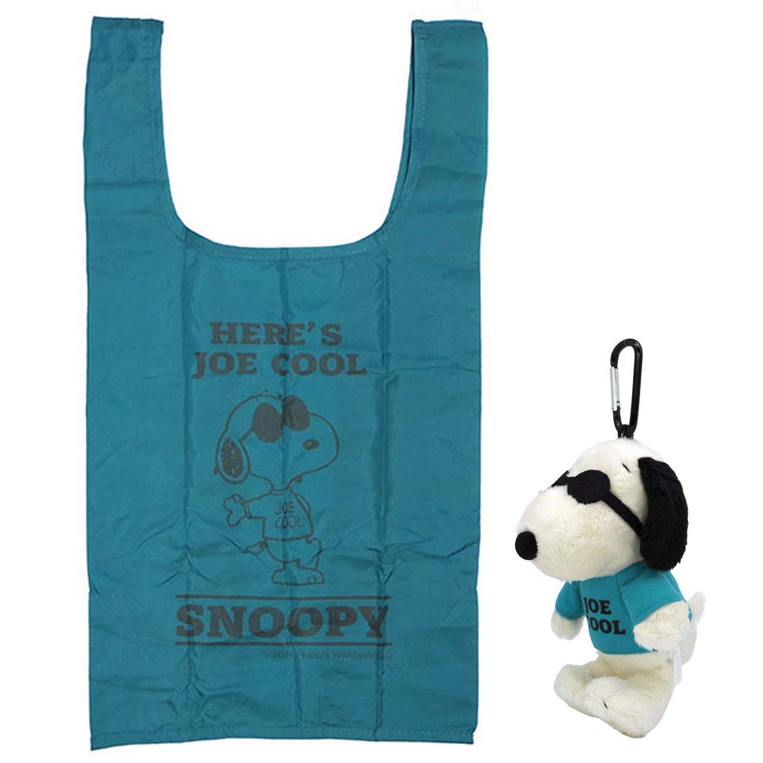 スヌーピー ぬいぐるみエコバッグ ブルー
