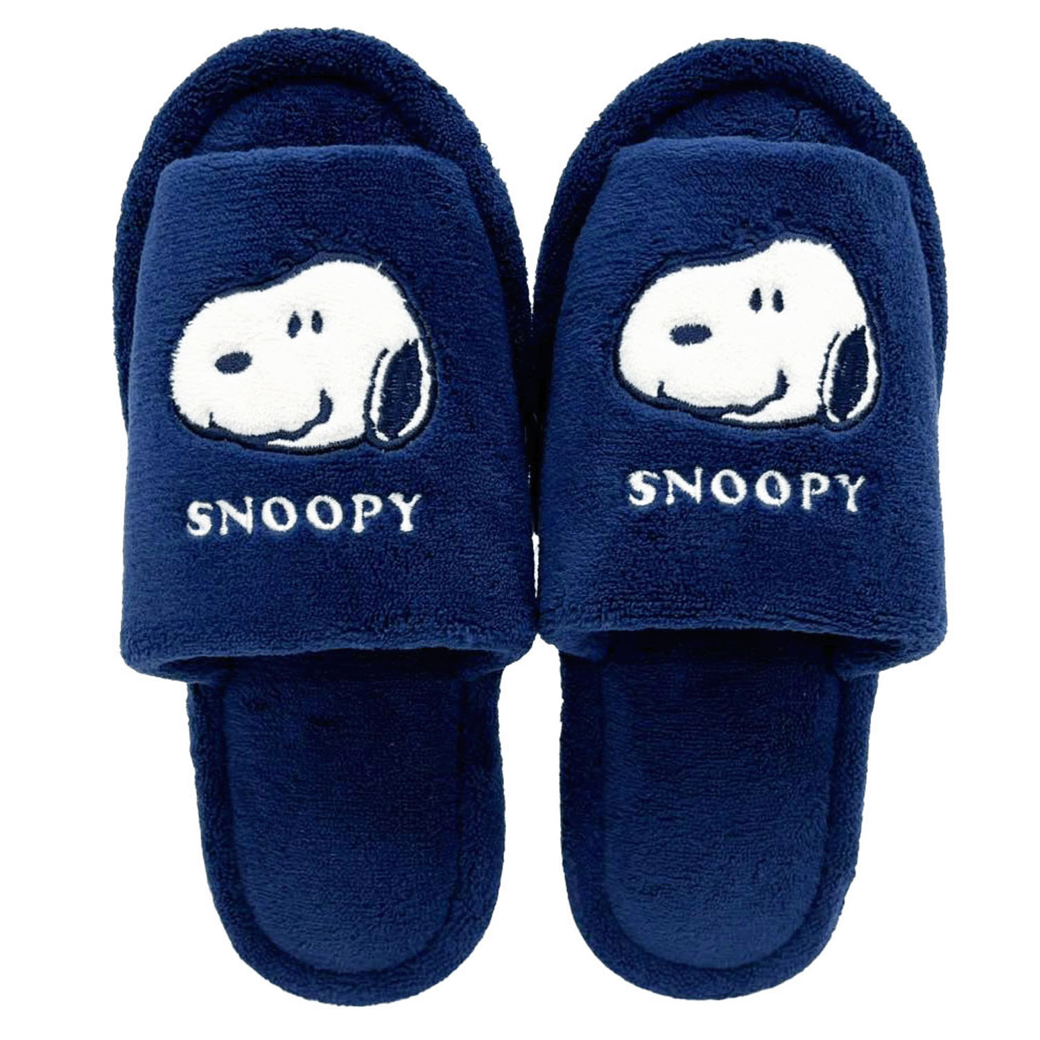 スヌーピー マイクロ外縫いスリッパ L ネイビー
